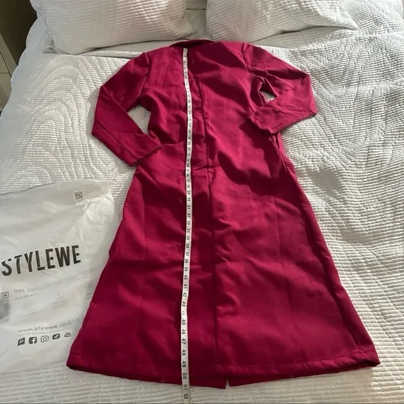 Hot Pink Peacoat - Picture 3 of 5